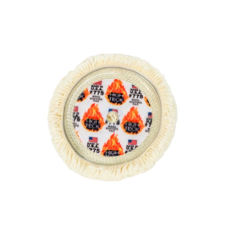 High Teck™ 775 Buffing Pad, 7.5 in Dia x 1.5 in in THK, 100% Wool, Hook and Loop
