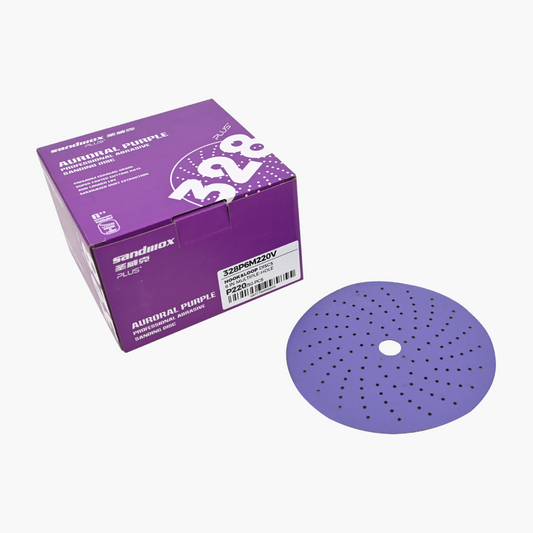 Purple Hook & Loop DA Sandpaper 6"   50 per box