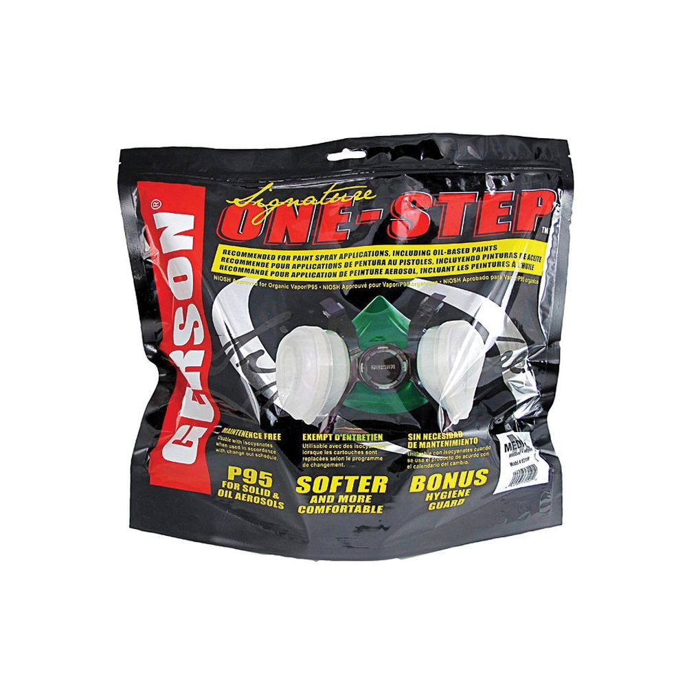 8211P 8000   GERSON® Signature One Step Series Half-Mask Cartridge Respirator, Medium, P95 Filter Class